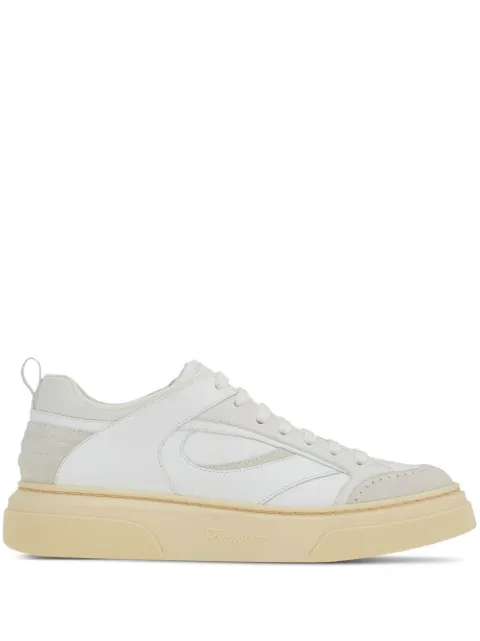 Ferragamo panelled low-top sneakers