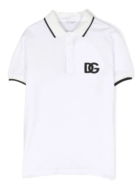 Dolce & Gabbana Kids embroidered-logo polo shirt 