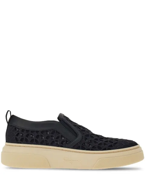 Ferragamo embroidered slip-on sneakers