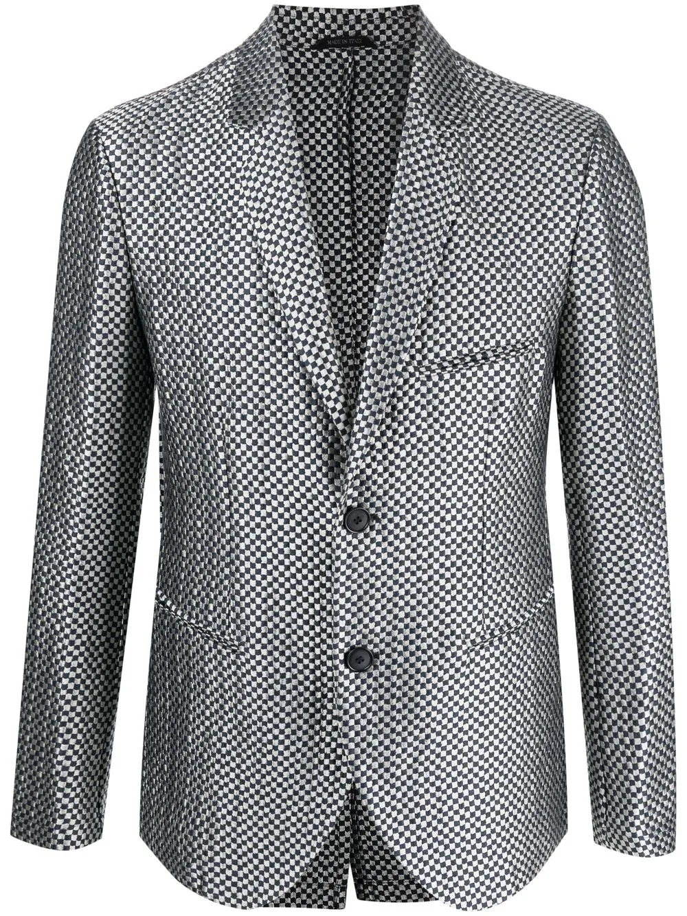 

Giorgio Armani all-over graphic-pattern blazer - Blue