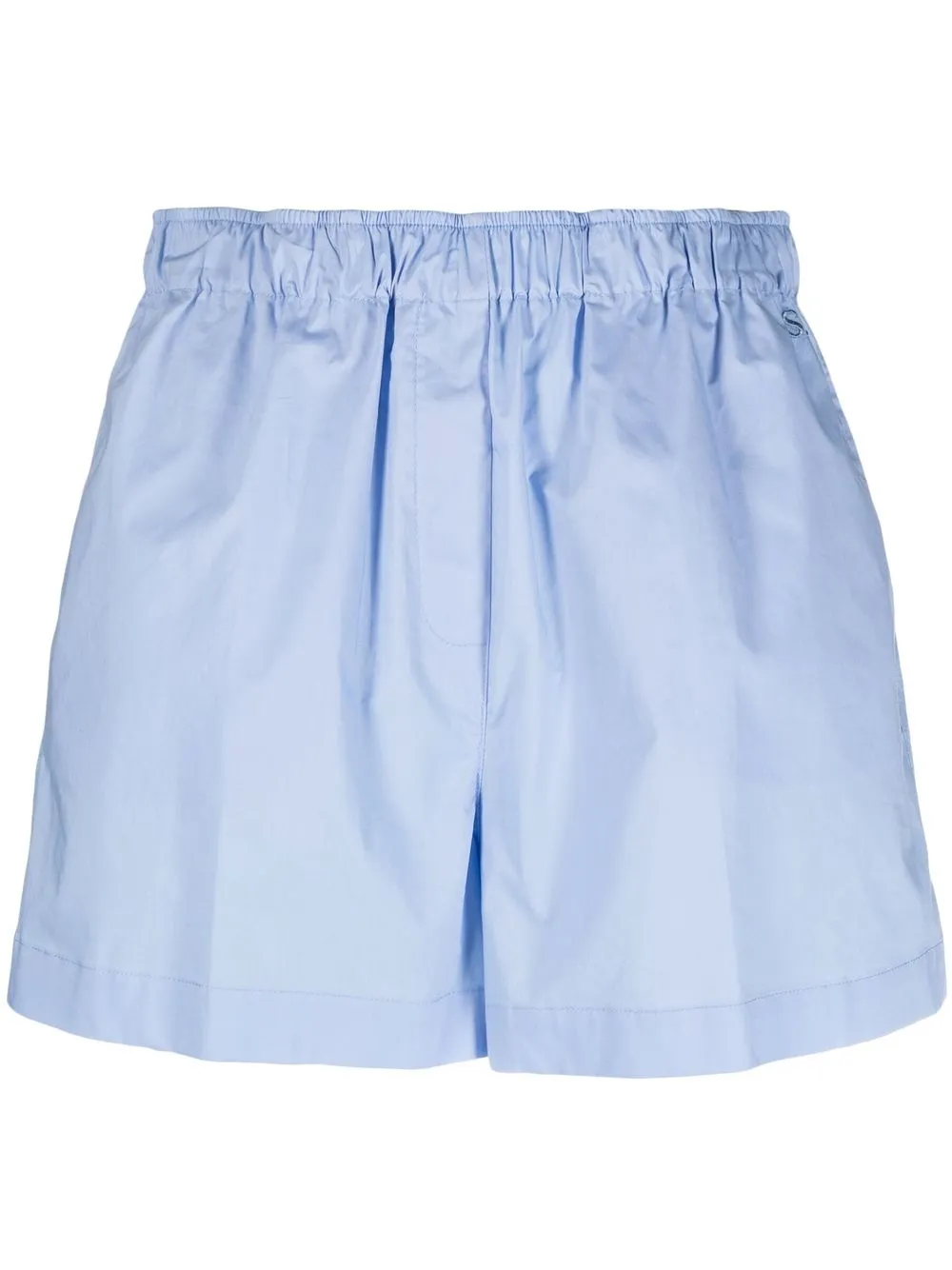 

Semicouture elasticated-waist cotton shorts - Blue