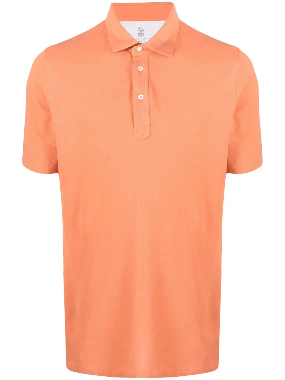 

Brunello Cucinelli short-sleeved cotton polo shirt - Orange