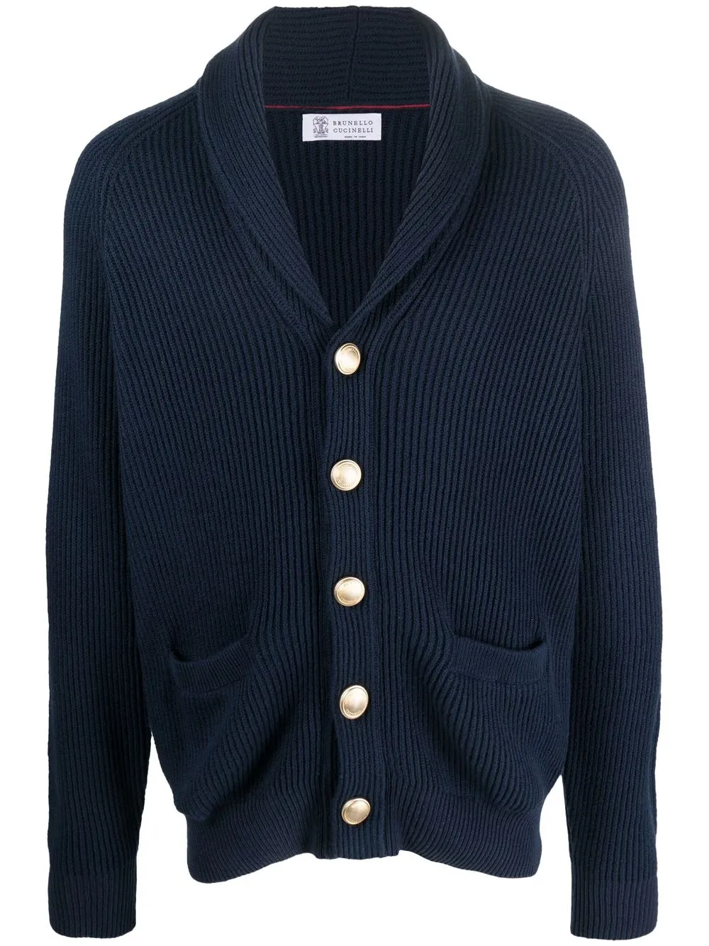 

Brunello Cucinelli V-neck ribbed-knit cardigan - Blue