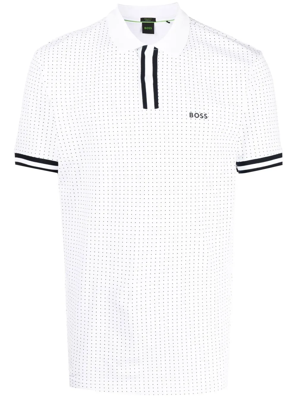 

BOSS dot-print polo shirt - Blanco