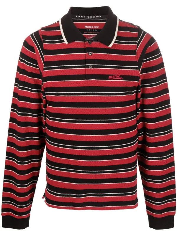 Black and red hot sale polo long sleeve