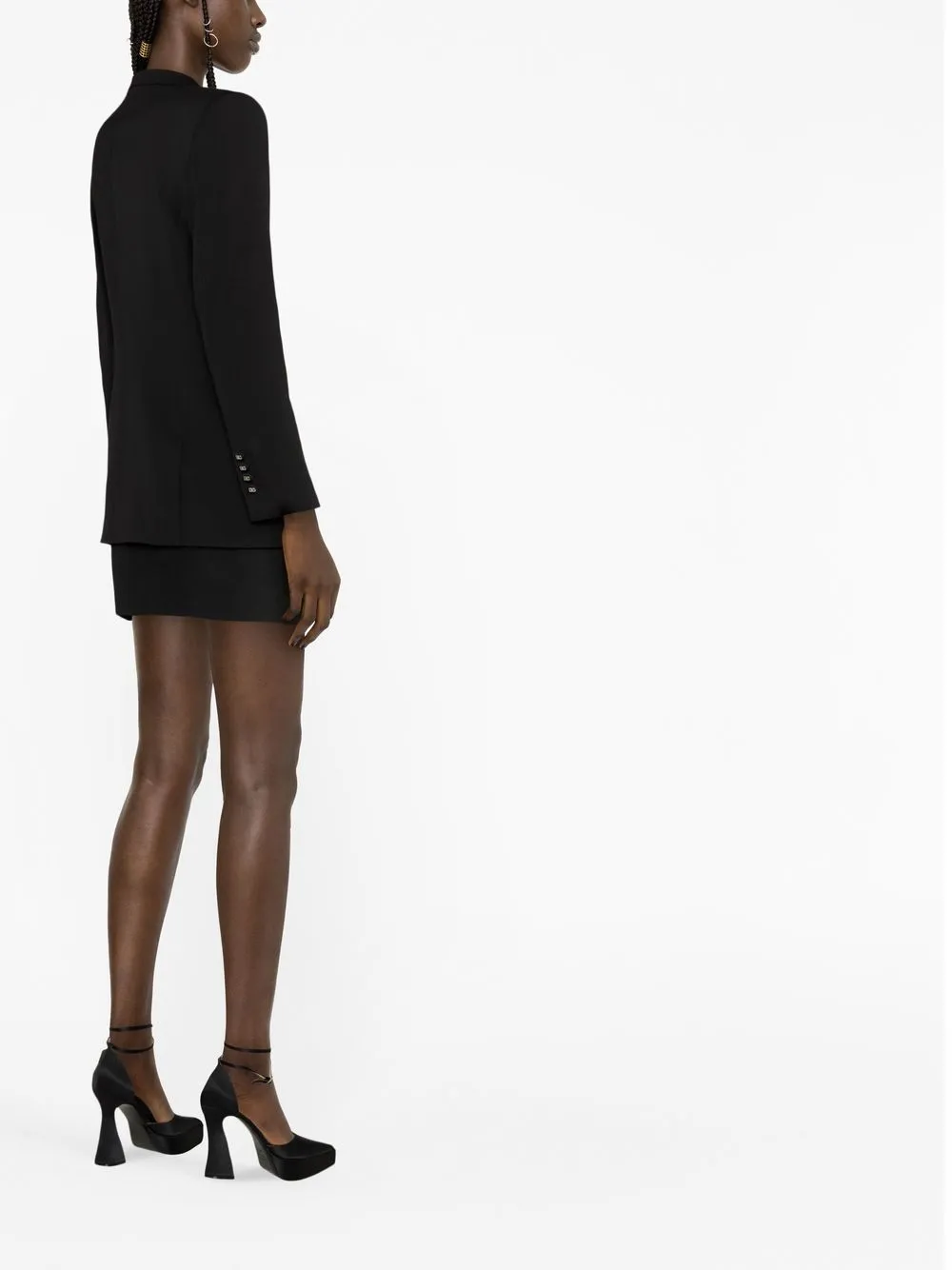 Dolce & Gabbana Black Single-breasted Blazer With Animalier Lining In Black