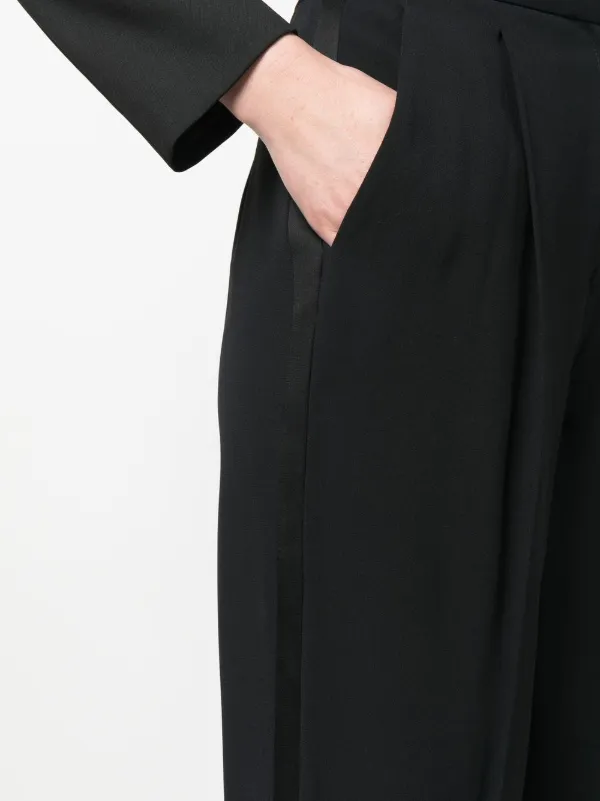 パンツ EMPORIO ARMANI Woman Pants Black 6D2P8D2JW4Z 0999 Emporio Armani Satin Pants Women's Size 2 Straight Leg Black