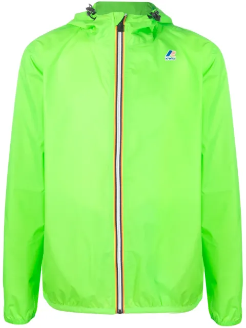 K-Way logo-print hooded jacket