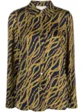 Michael Michael Kors graphic-print long-sleeve shirt - Blue