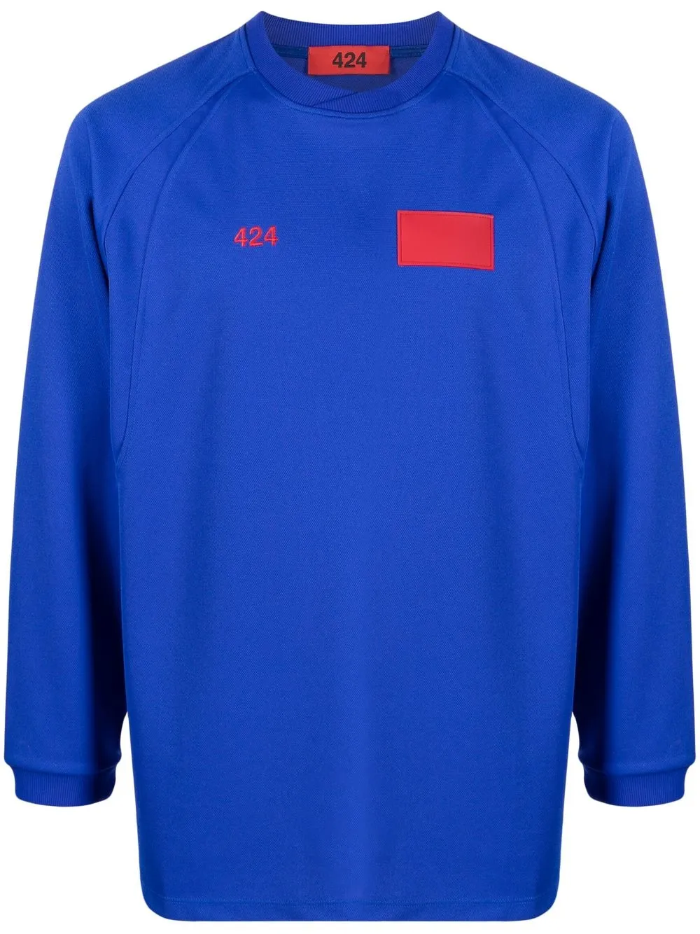 

424 embroidered-logo detail T-shirt - Blue