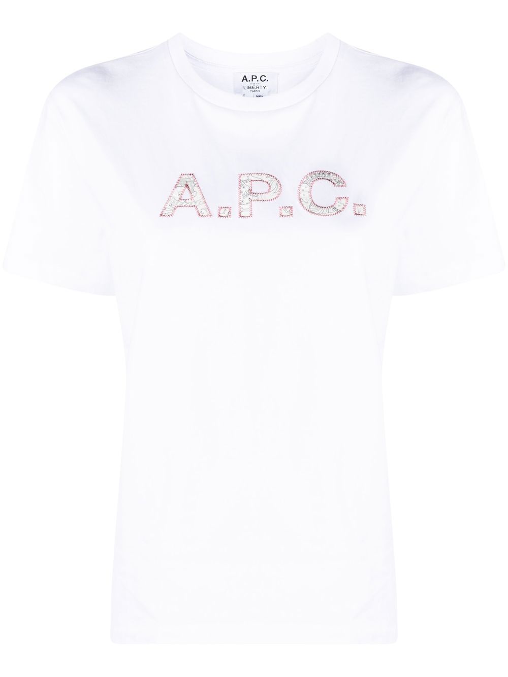 

A.P.C. logo-print crewneck T-shirt - White