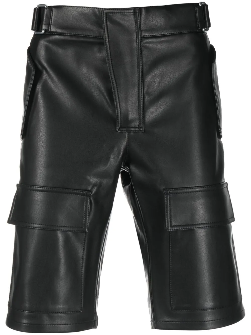 MISBHV FAUX-LEATHER CARGO SHORTS