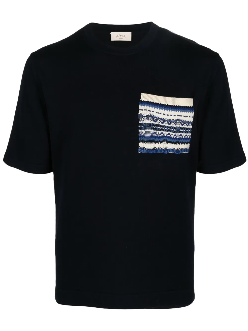 Altea knitted-pocket shortsleeved T-shirt | Blue | Image 1