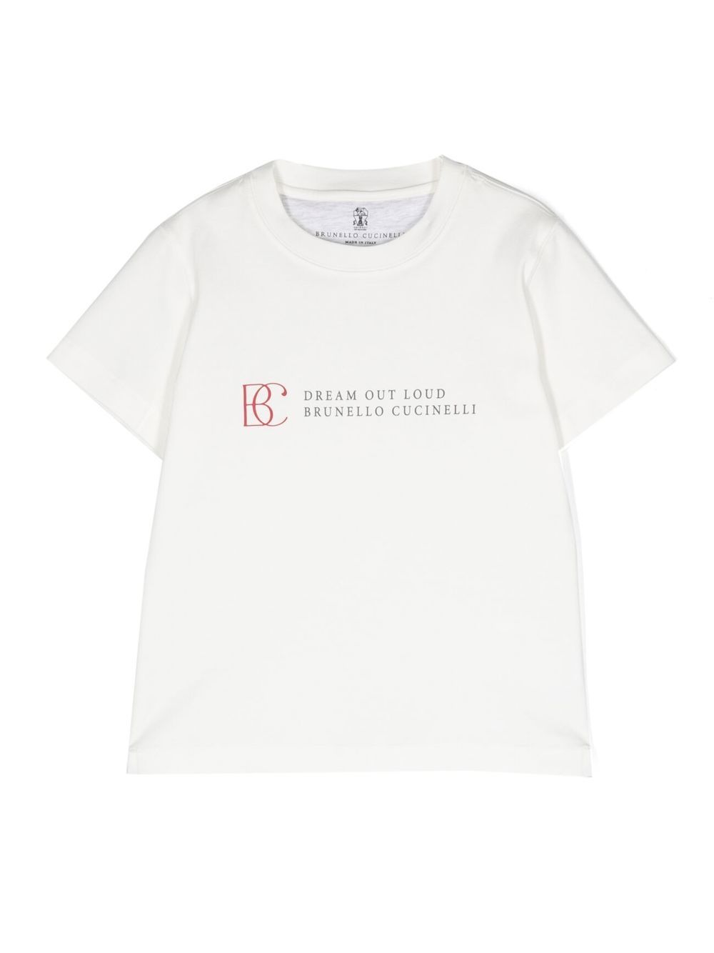 

Brunello Cucinelli Kids playera con logo estampado - Blanco