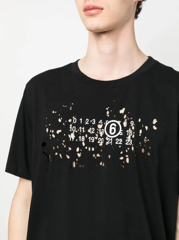 MM6 Maison Margiela number-motif Cotton T-shirt - Farfetch