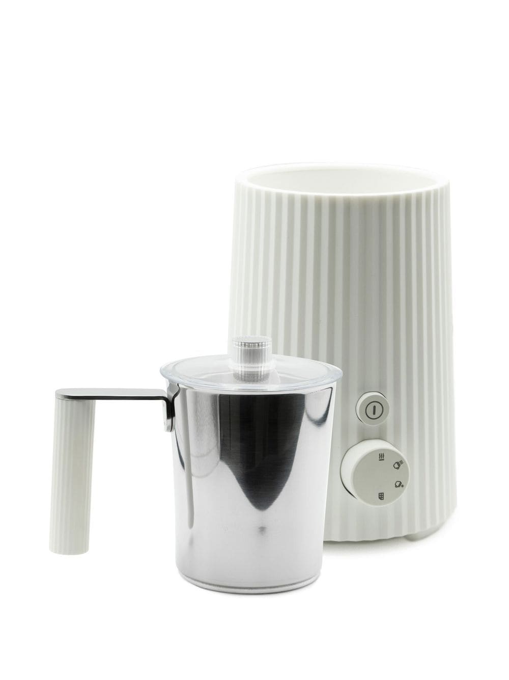 Shop Alessi Plissé Multi-function Milk Frother In 白色