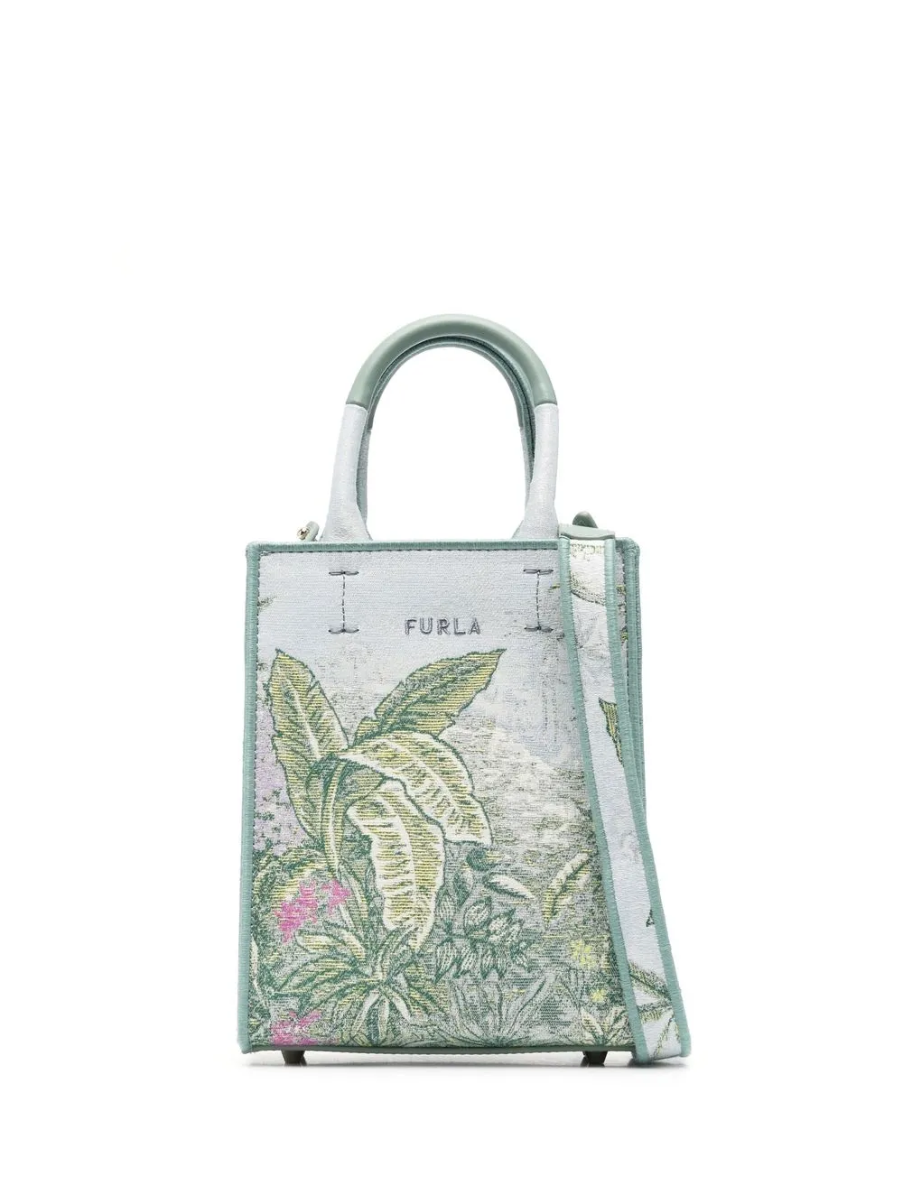 

Furla embroidered-detail tote bag - Green