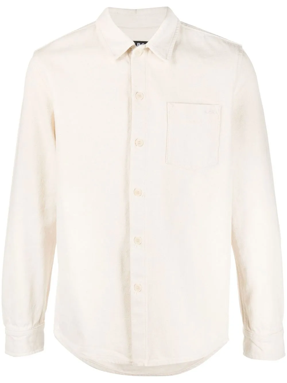

A.P.C. logo-embroidered cotton shirt - Neutrals
