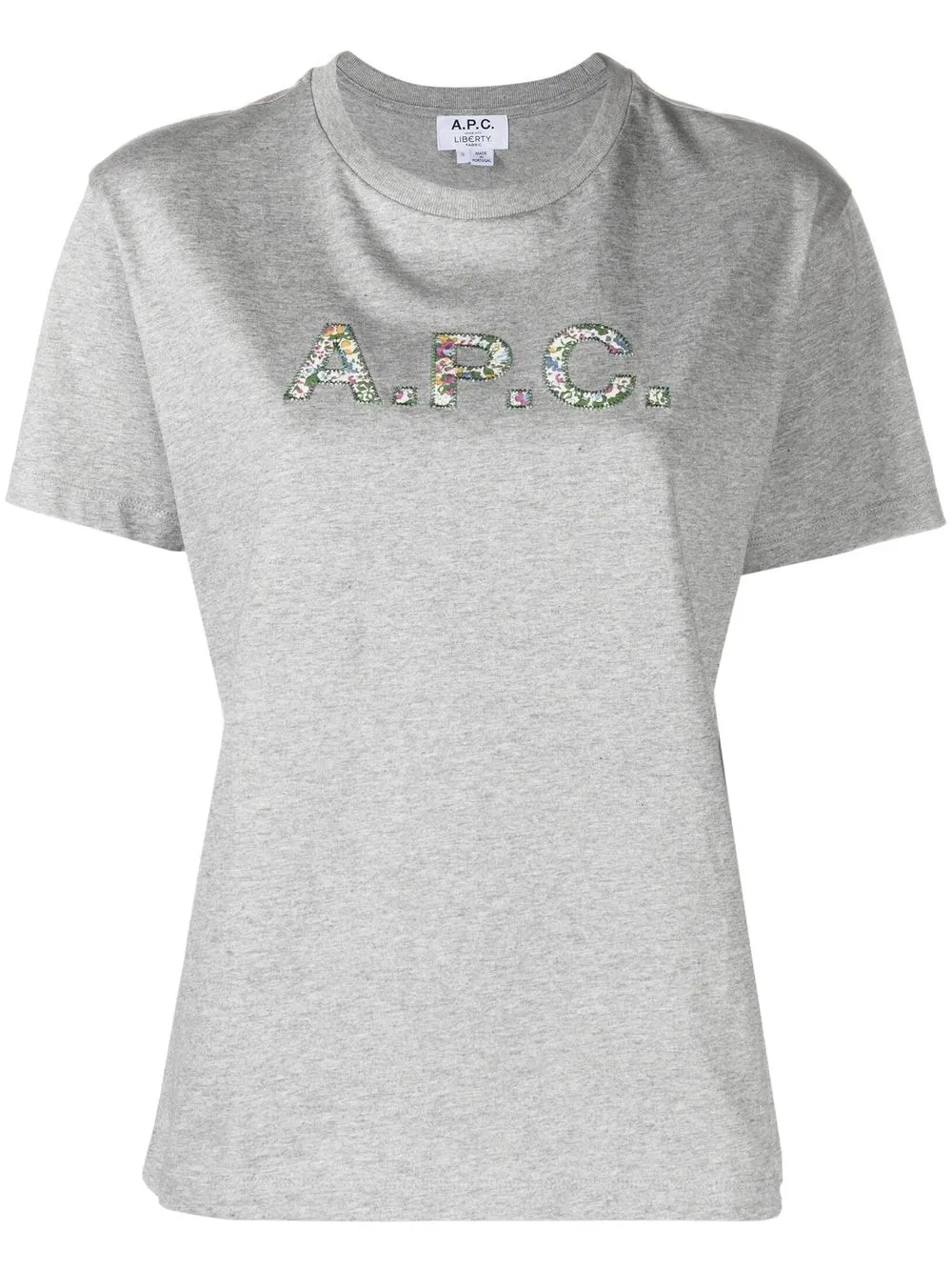 

A.P.C. playera con logo estampado - Gris