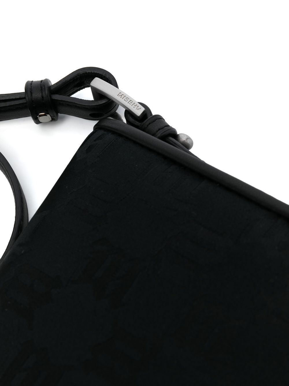 Shop Misbhv Jacquard Monogram Crossbody Bag In Black