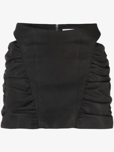 MISBHV ruched cut-out mini skirt