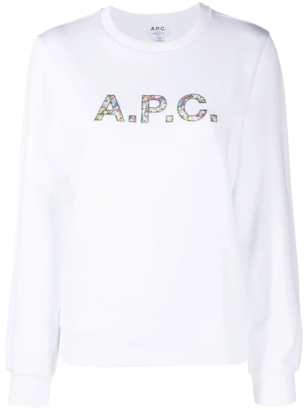 

A.P.C. logo-print crewneck sweatshirt - White