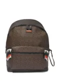 sprayground kid cartoon-print faux-leather backpack - Brown
