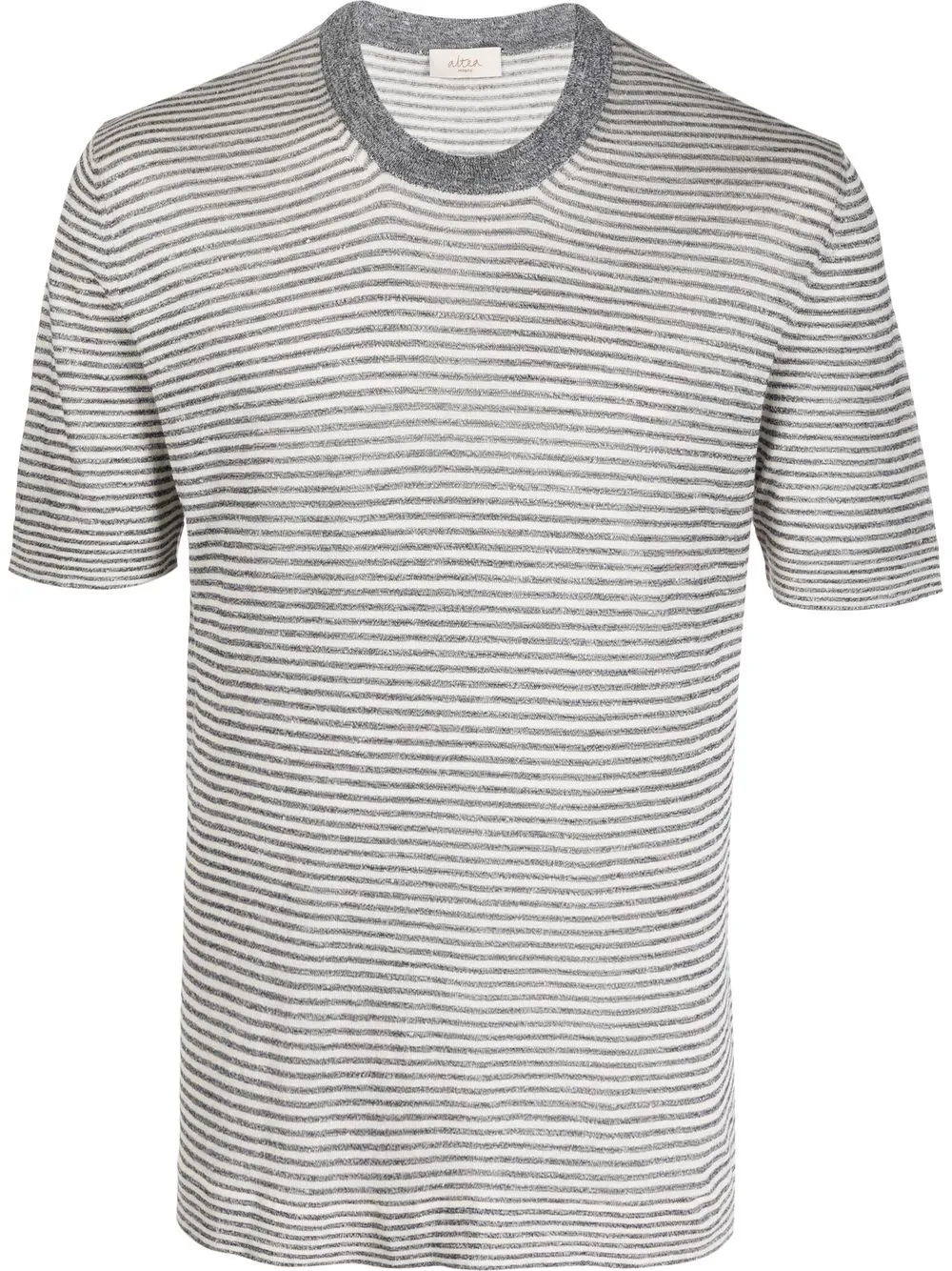 

Altea striped-pattern contrasting collar T-shirt - Blue