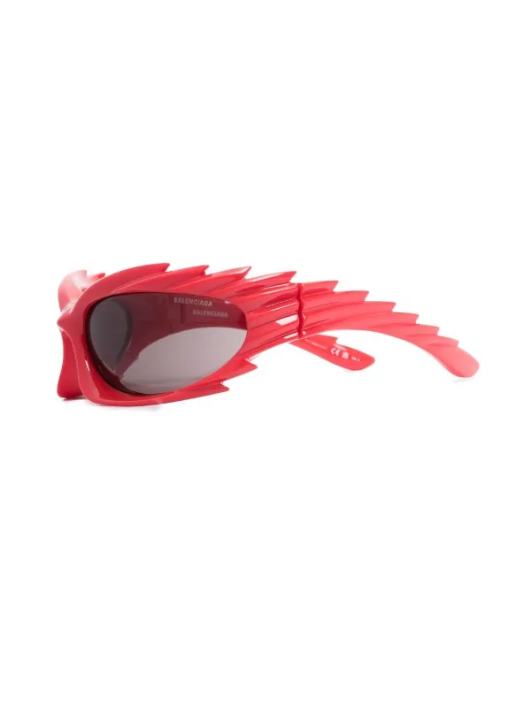 Balenciaga Eyewear ジオメトリックフレーム サングラス | レッド