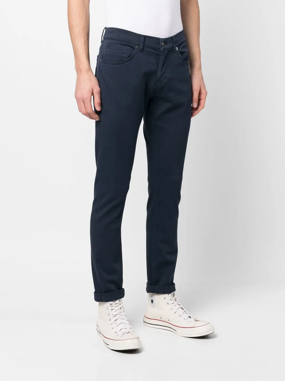 Shop Dondup Mid-rise Straight-leg Jeans In Blue