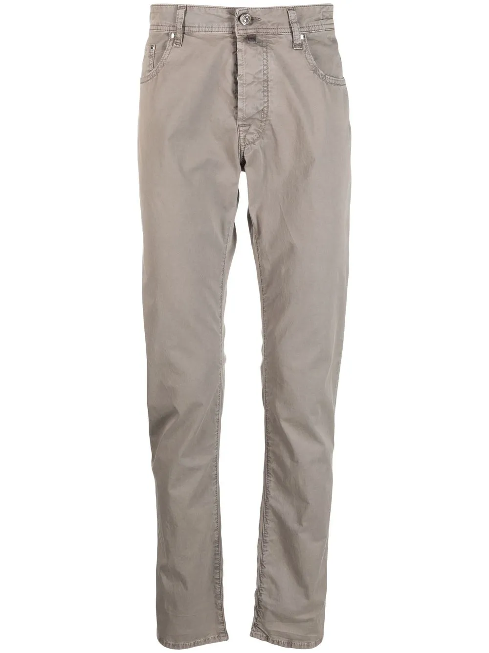 

Jacob Cohën logo-patch slim-cut trousers - Grey