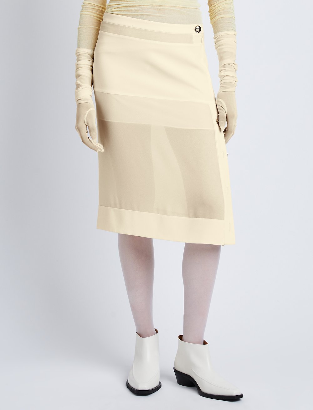 Lightweight Chiffon Panel Skirt