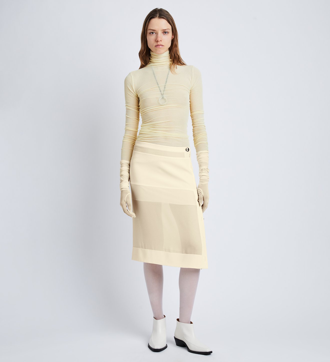 Lightweight Chiffon Panel Skirt