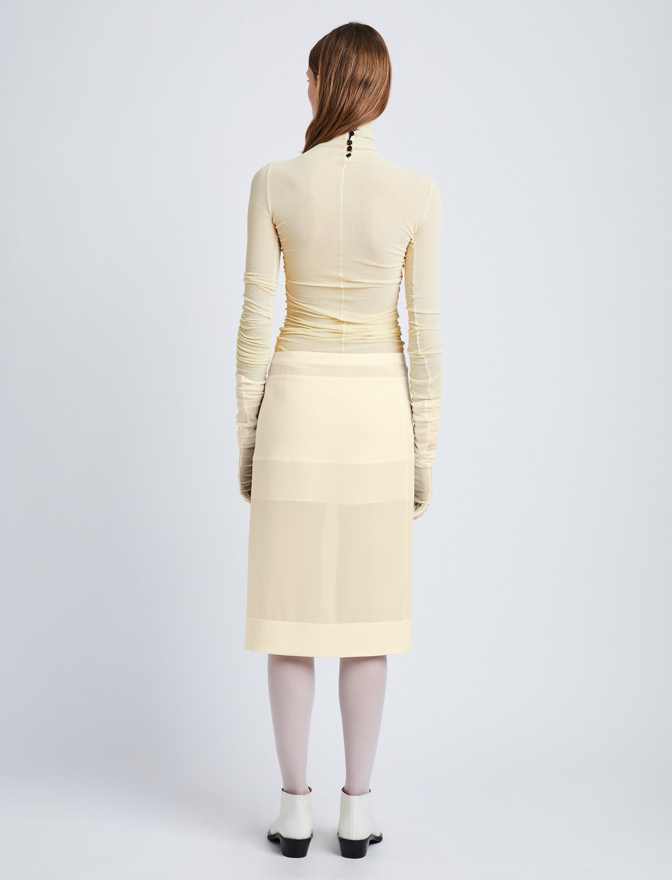 Lightweight Chiffon Panel Skirt #2