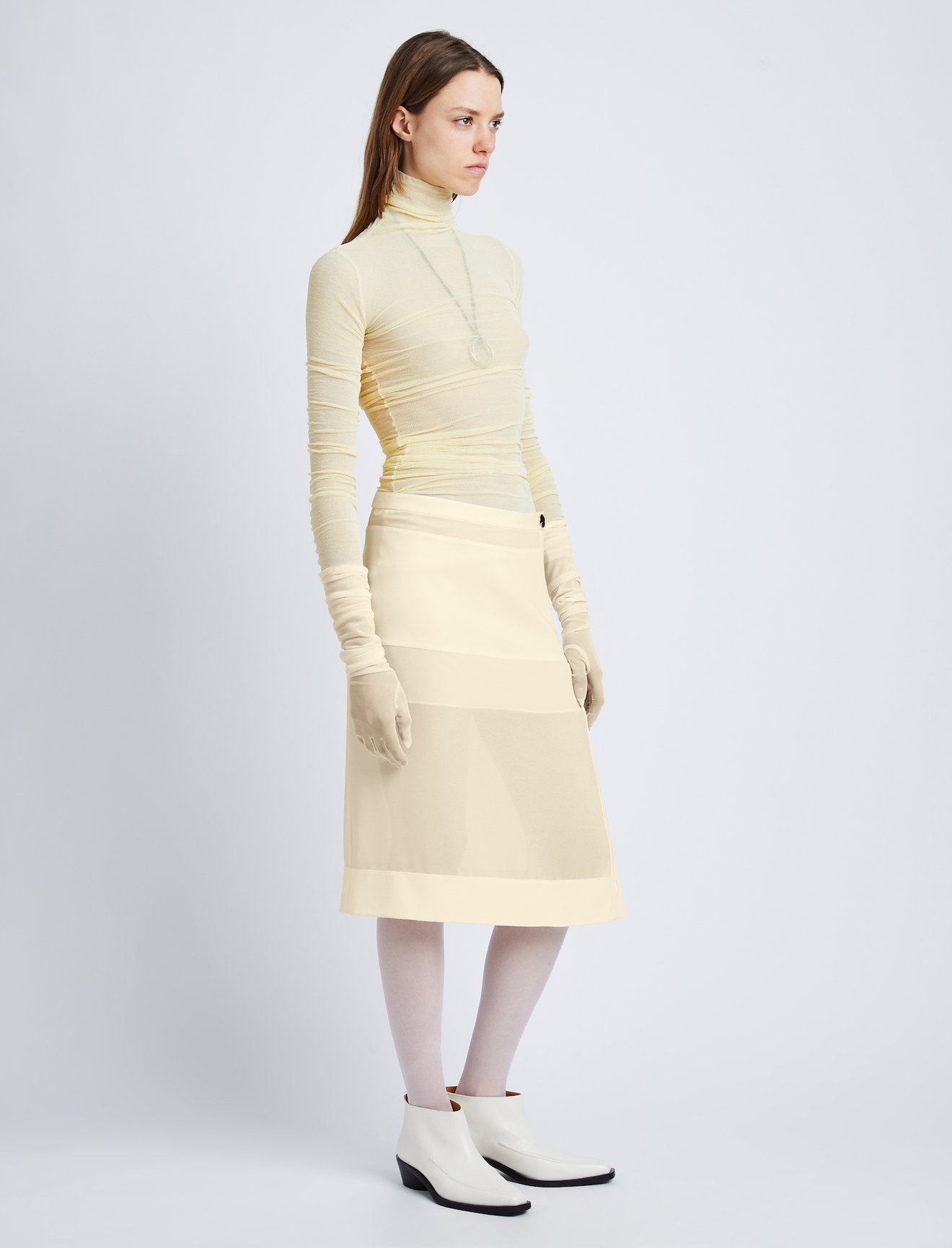 Lightweight Chiffon Panel Skirt #1