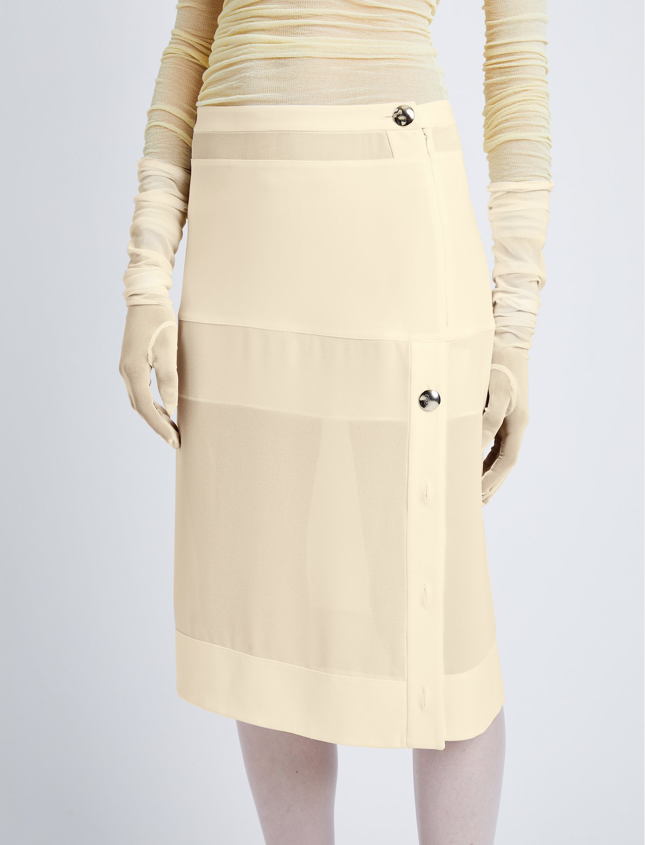 Lightweight Chiffon Panel Skirt #4