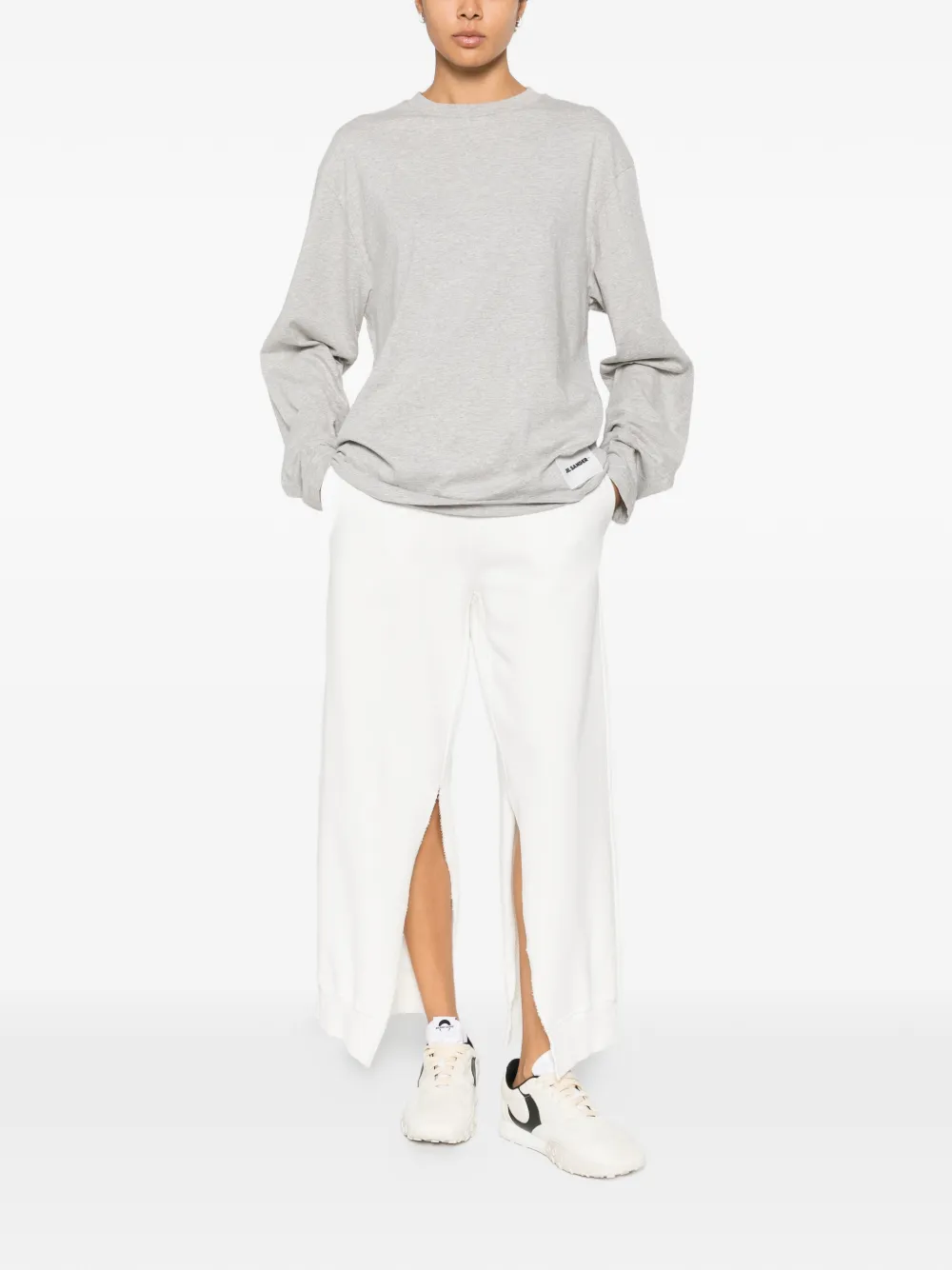 MM6 Maison Margiela side button trousers Wit