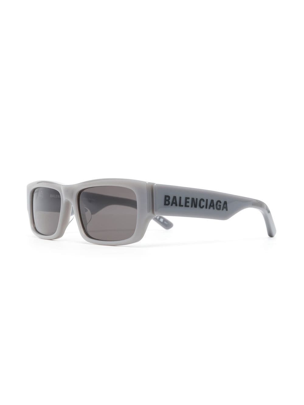 Shop Balenciaga Rectangle-frame Sunglasses In Grau