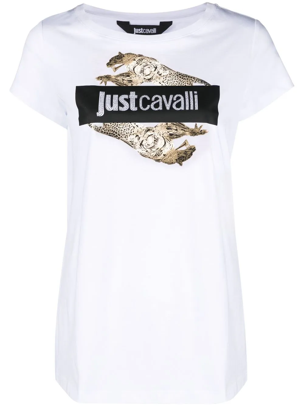 

Just Cavalli playera con logo estampado - Blanco