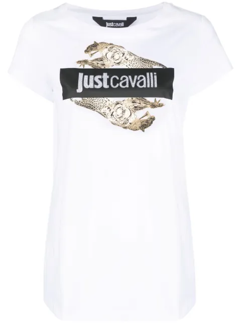 Just Cavalli logo-print cotton T-shirt