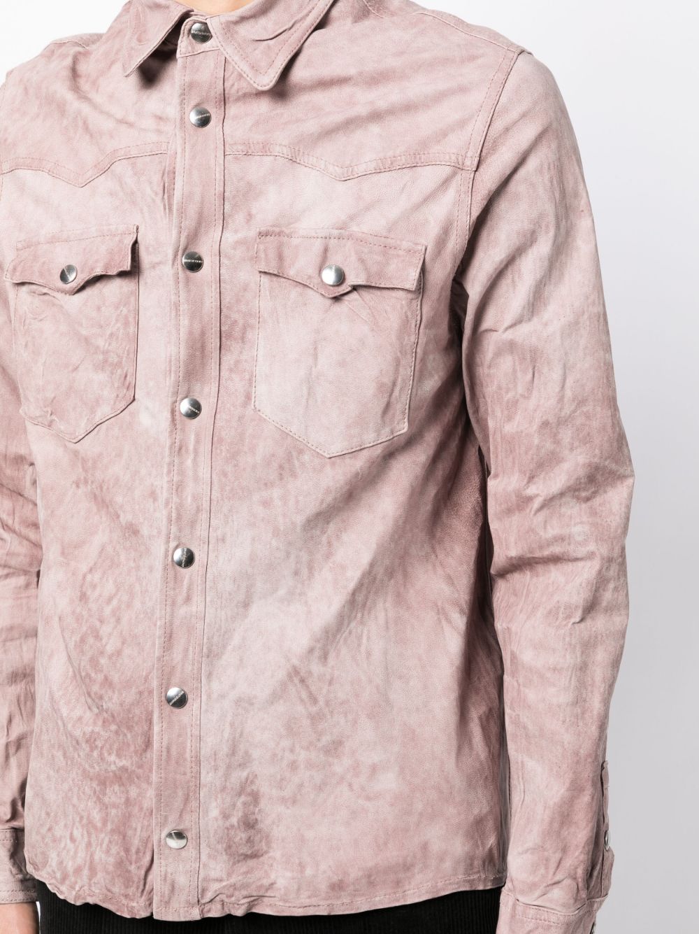 Shop Giorgio Brato Distressed-effect Leather Jacket In Pink