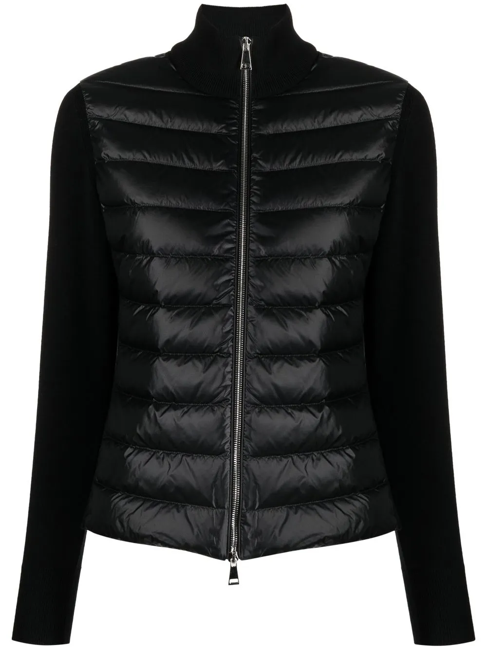 

Moncler knitted-panel padded jacket - Negro