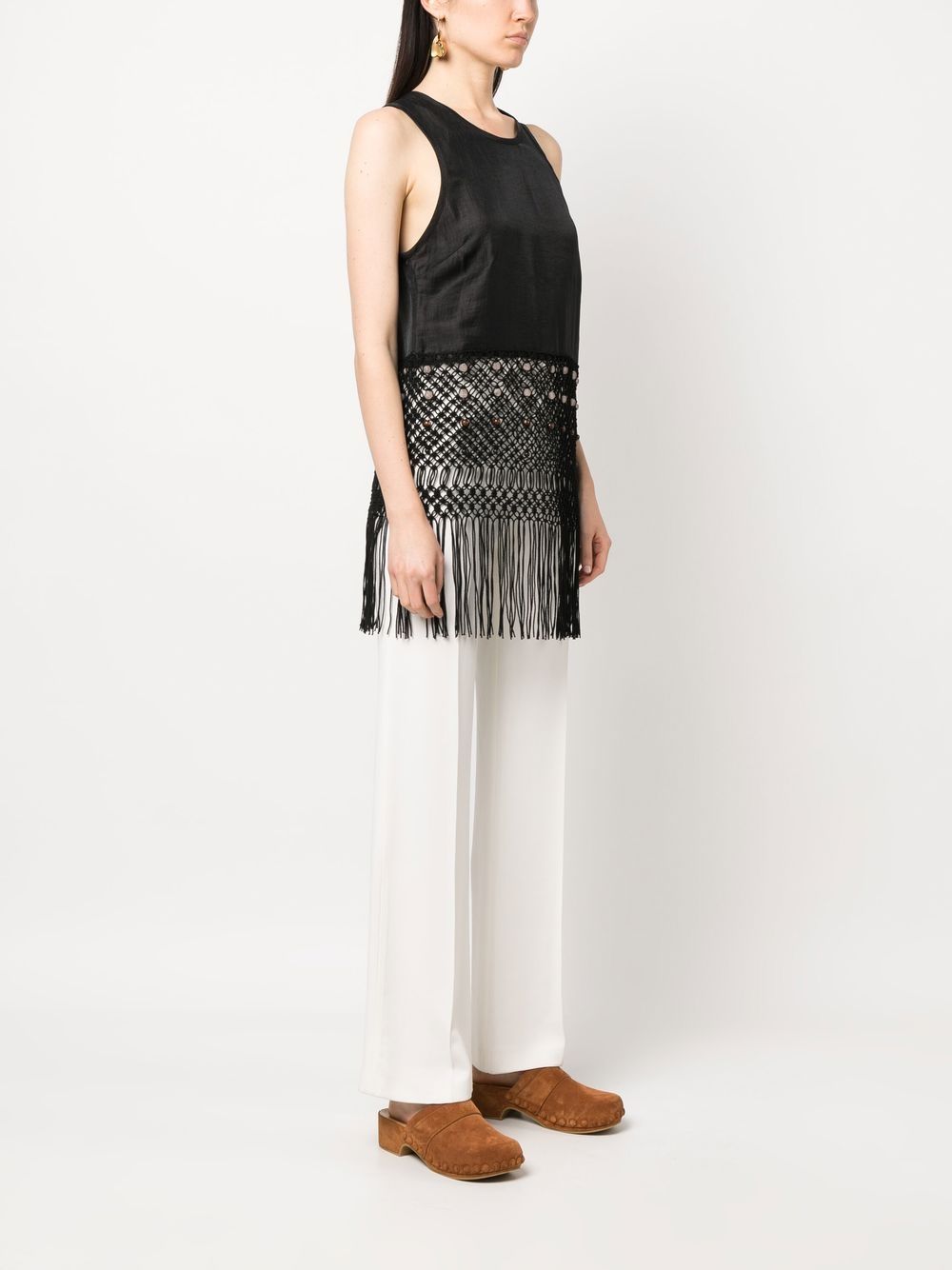 WALES BONNER SLEEVELESS MACRAMÉ TOP 