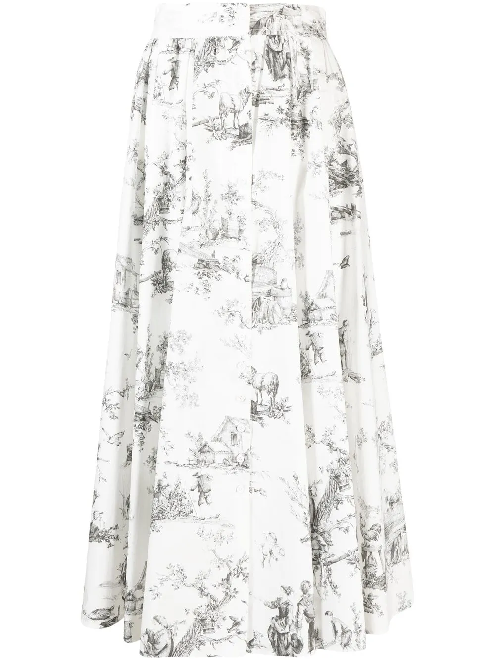 

Philosophy Di Lorenzo Serafini graphic-print pleated skirt - White