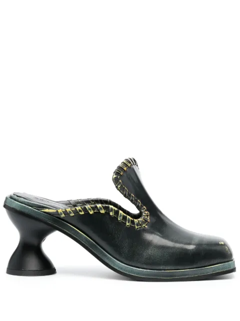 Eckhaus Latta mules con puntera cuadrada y tacón de 75mm
