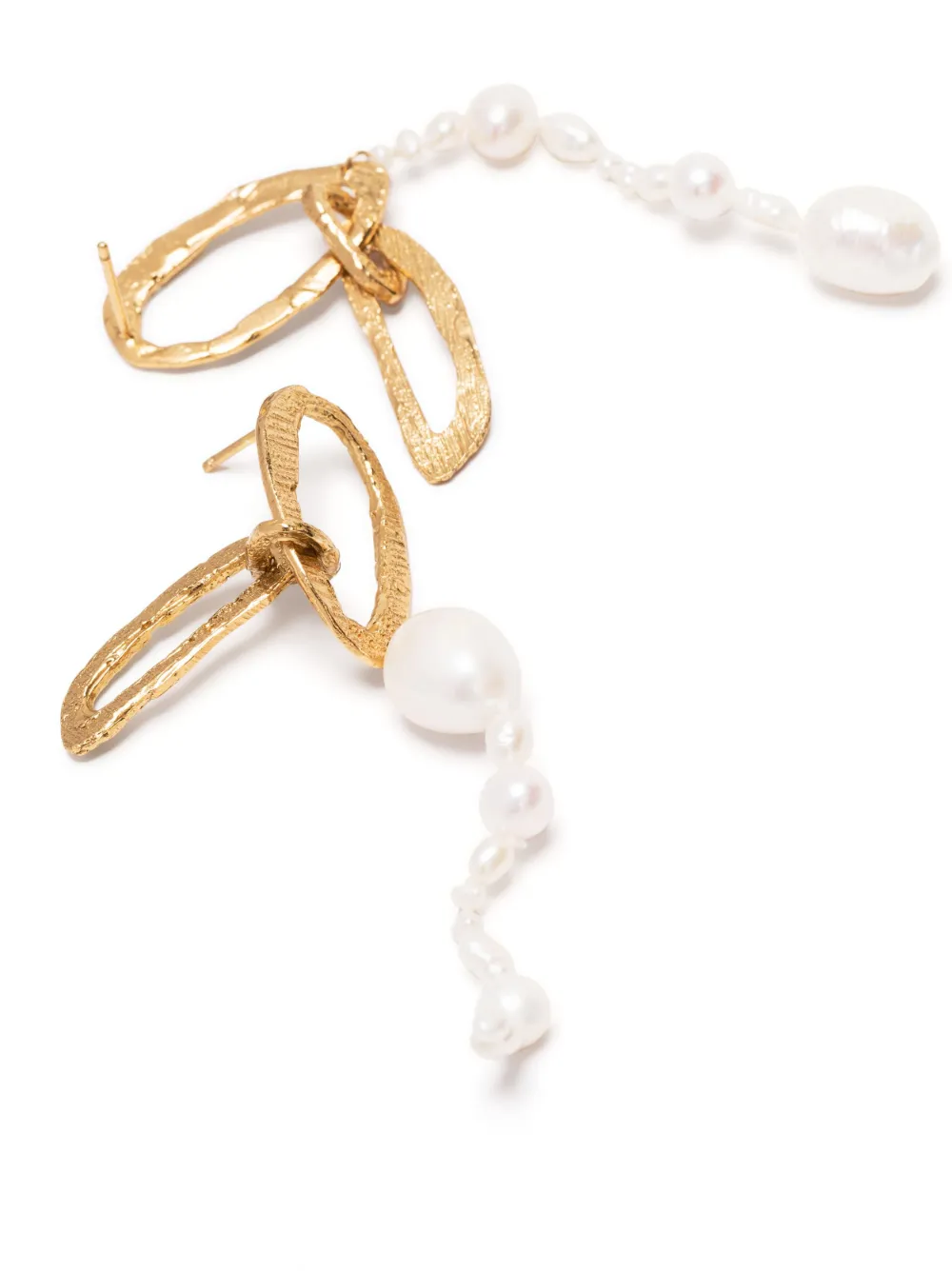 Shop Loveness Lee Aris Pearl-embellished Earrings In Gold