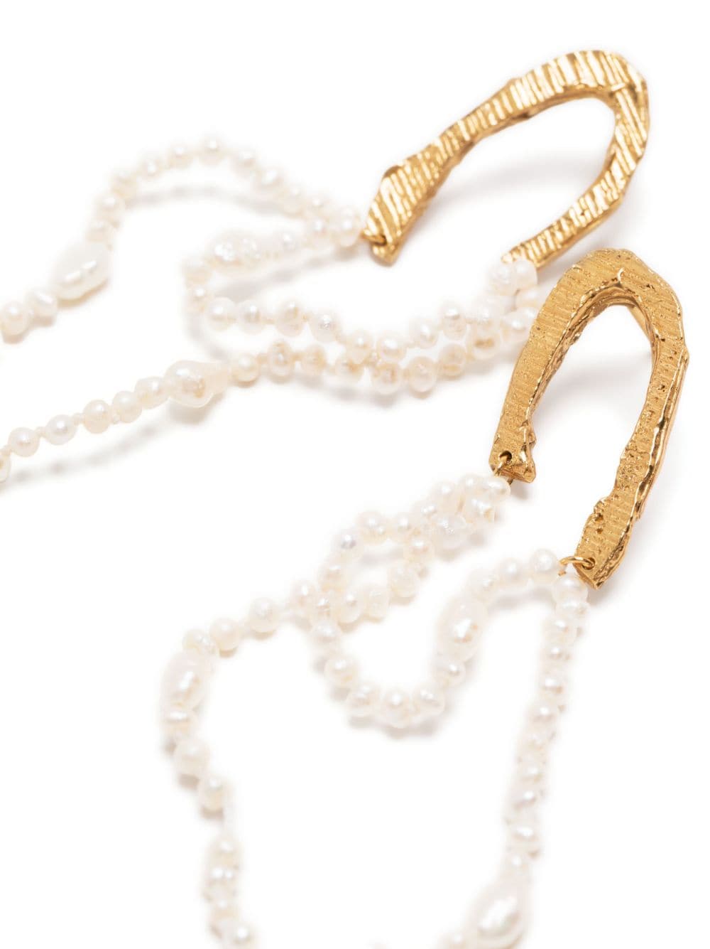 Shop Loveness Lee Larissa Pearl-embellished Drop Earrings In Gold
