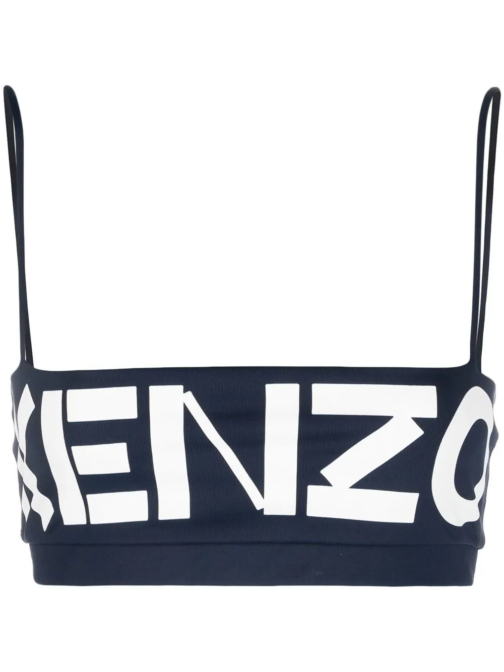 

Kenzo logo-print bandeau top - Blue