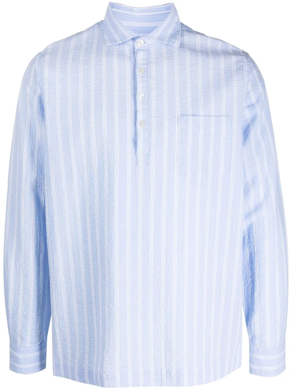 

Altea striped seersucker shirt - Blue