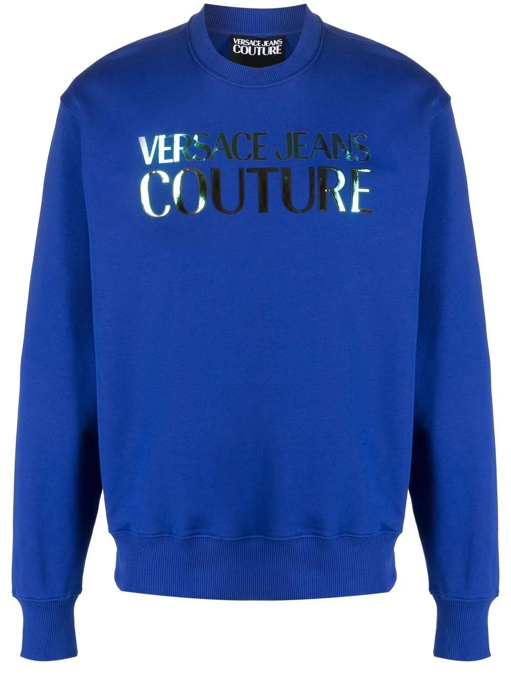 

Versace Jeans Couture logo-stamp cotton sweatshirt - Blue